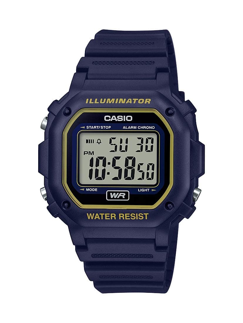 Casio F108WH-8A2CF Series | Digital Watch | Illuminator | Gray | Water Resistant | LED Light | Daily Alarm | 1/100 SEC Stopwatch | 3 Hands (HR, Min, SEC)| Date/Day Display| Daily Alarm| 7 Year Battery