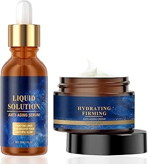 Olavita Skin Care Sets & Kits for Women - Olavita Anti Aging Olavita Liquid Solution Serum & Anti Wrinkle Cream - Stock Solution Facial Pamper Gifts for Women Fade Fine Lines (2pcs)