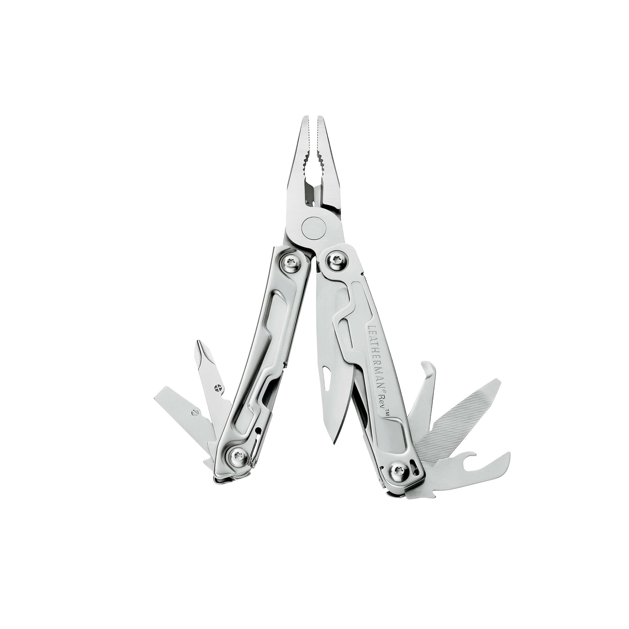LEATHERMAN, Rev Pocket Size Multitool with Package Opener and Screwdrivers, Stainless Steel