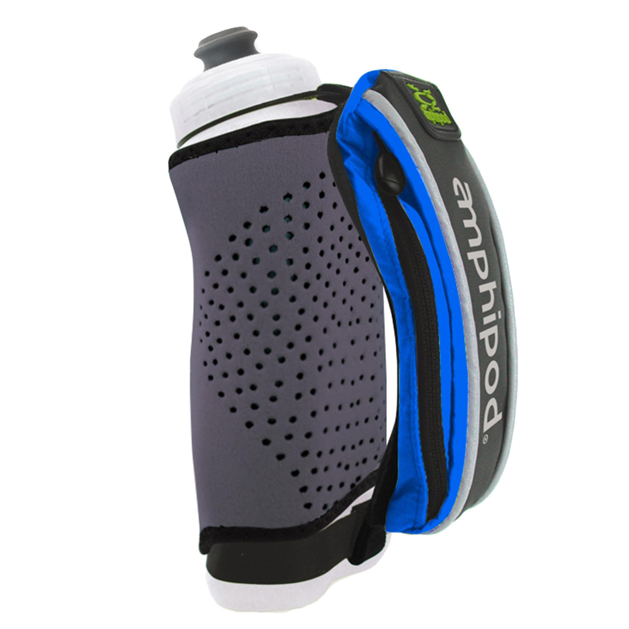 Amphipod Hydraform Jett-Lite Thermal Handheld, Ergonomic Hydration & Storage for Runners, Hikers & Athletes - Swift Blue - 12 oz.