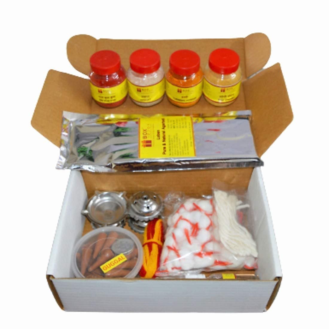 Aashita Creations Nitya Pooja Samagri Prayer Kit (Multicolour)