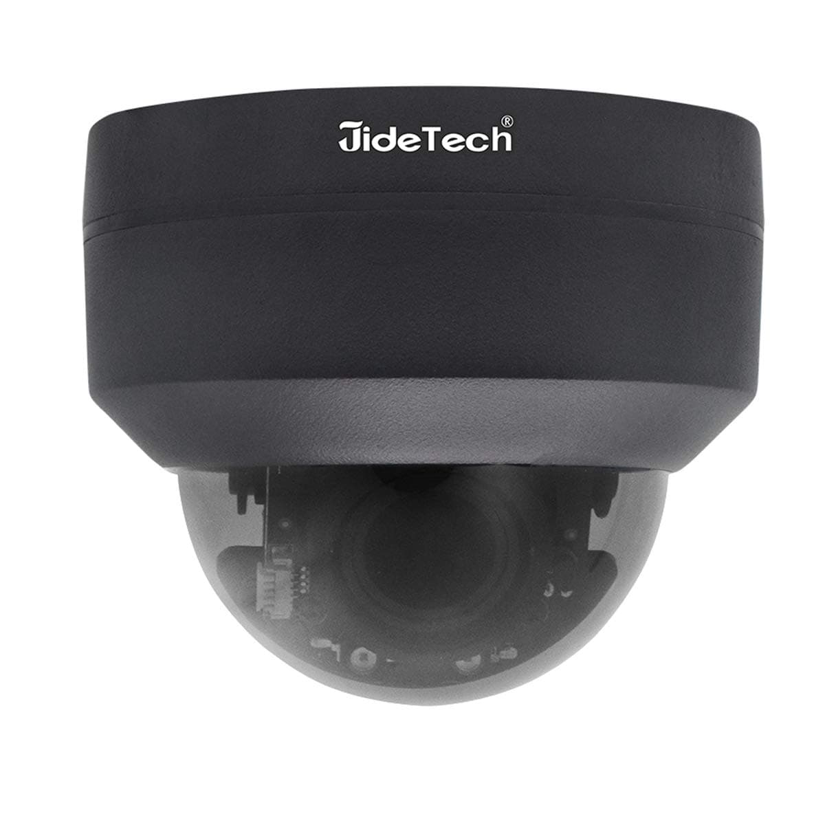 JideTech PTZ POE 5MP Camera Outdoor, IP Dome Network Camera with 4X Optical Zoom IR Night Vision Motion Detection with SD Card Slot Two Ways Audio(External)