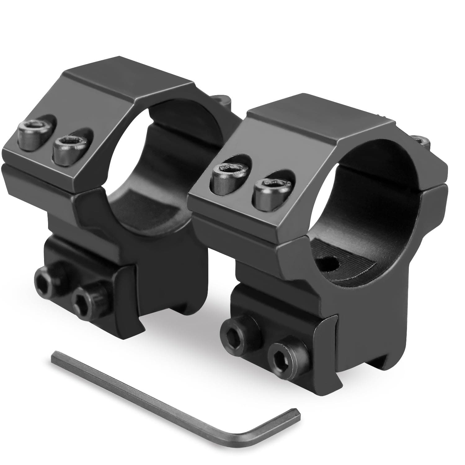 Fanser Modkin 1'' Dovetail Scope Rings, Medium Profile Scope Mounts for 11mm Dovetail Rails - 2 Pieces (One has Stop pin)