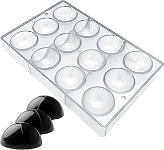 Large Half Ball Chocolate Mold Ball Polycarbonate Mould Chocolate Semi Sphere Mold Tray (Middle 2inch)