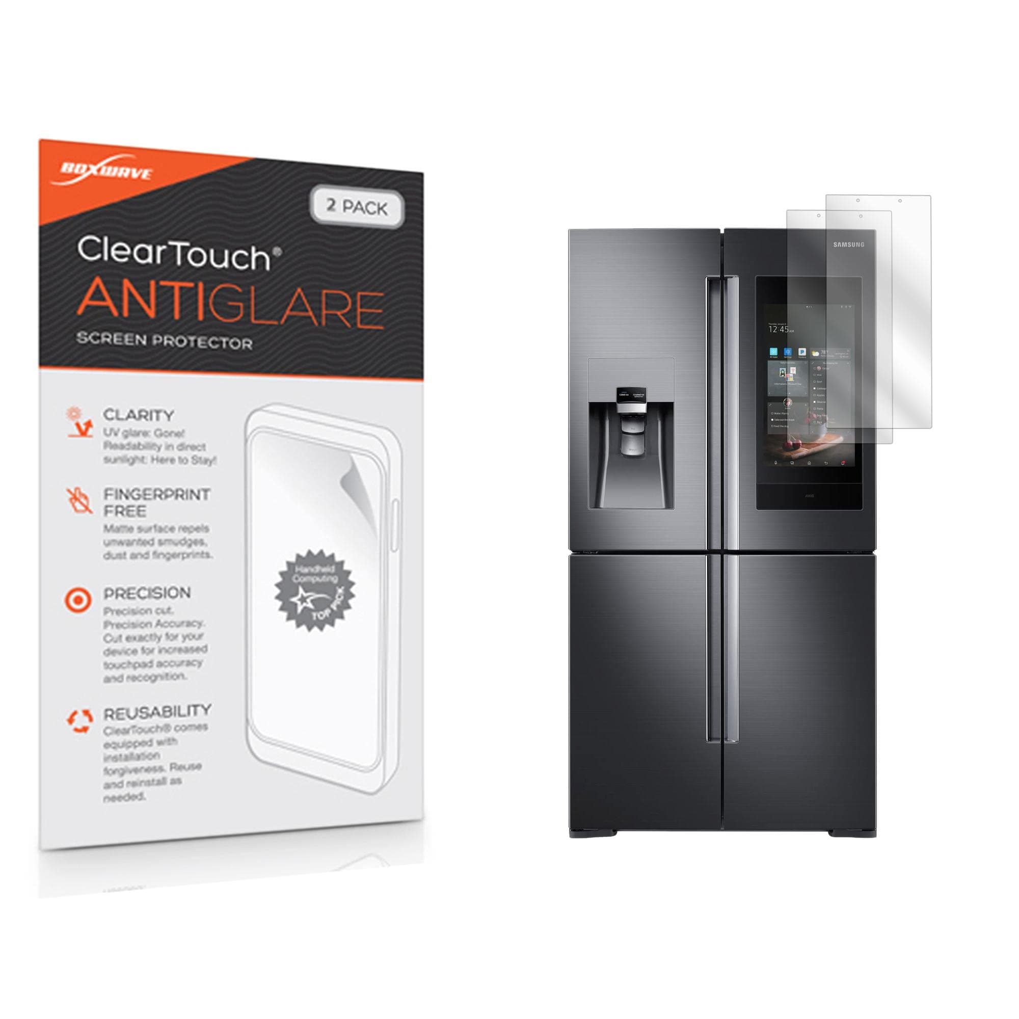 Screen Protector Compatible with Samsung Family Hub Refrigerator with AKG Speaker - ClearTouch Anti-Glare (2-Pack), Anti-Fingerprint Matte Film Skin