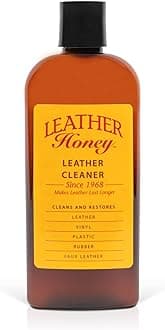 LEATHER Honey Leather Cleaner The Best Leather Cleaner for Vinyl and Leather Apparel, Furniture, Auto Interior, Shoes and Accessories. Does Not Require Dilution. Ready to Use, 227.3ML Bottle