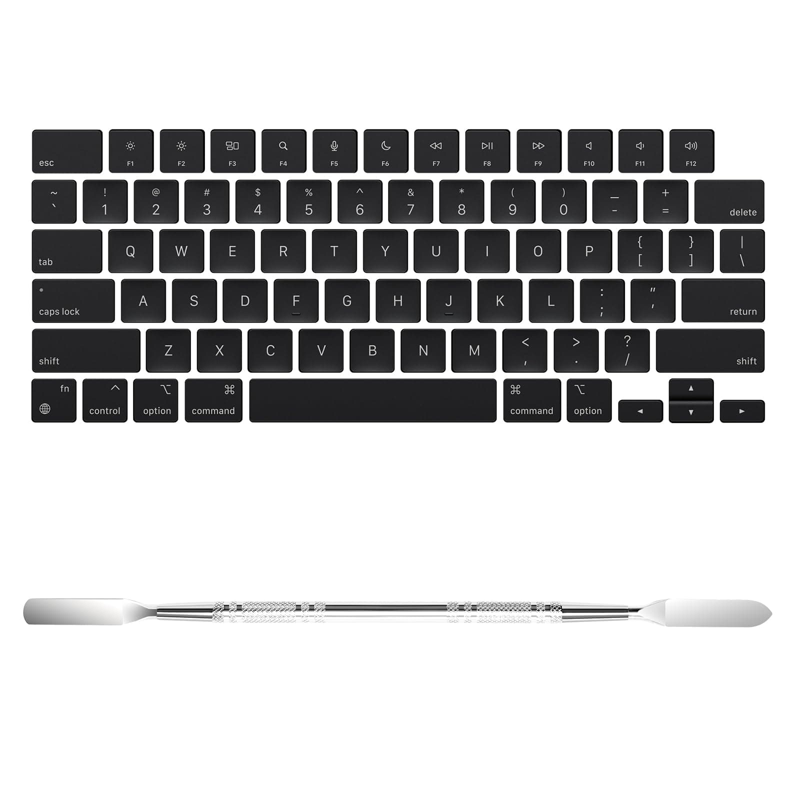 Replacement US Keyboard Keycaps Key Caps for MacBook Air 15 inch / 13.6 inch M3 M2, MacBook Pro 14 inch / 16 inch M3 M2, Full Keycap with Removal Tool