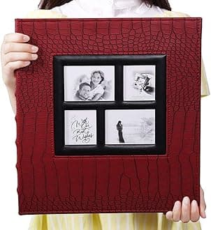 Vienrose Photo Album for 600 4x6 Photos Leather Cover Extra Large Capacity for Wedding Baby Vacation