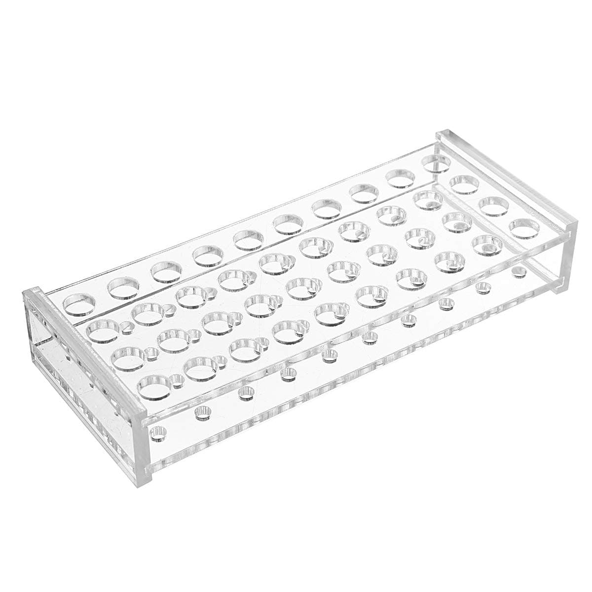 2Pcs 40 Holes Plastic Test Tube Rack Testing Tubes Holder Lab Test Tube Storage Stand Test Tube Stand Shelf Test Tubing Racks Bracket for 8mm Test Tube, Lab School Supplies Laboratory Equipment