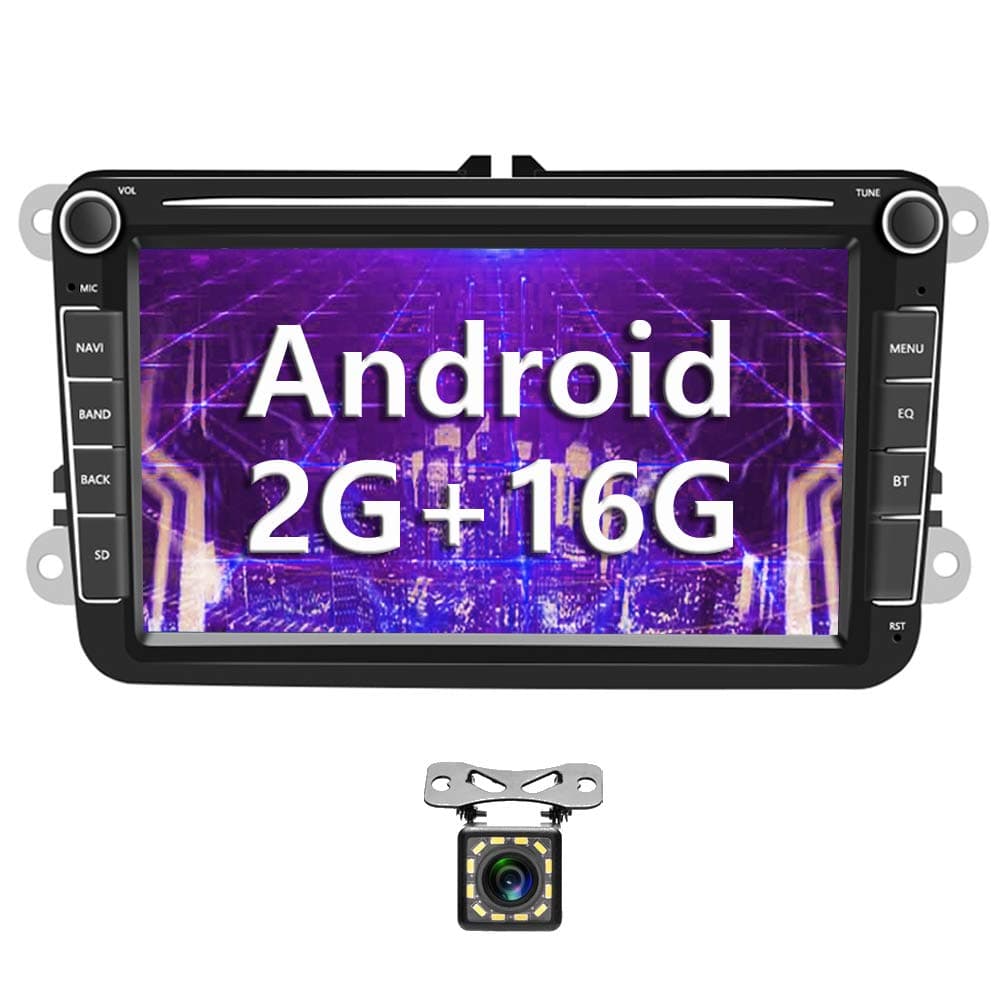 Android Car Radio for VW 2G+16G GPS Navigation CAMECHO 8'' Capacitive Touch Screen Bluetooth Car Stereo Player WIFI FM Radio Receiver Dual USB for Golf Touran Jetta POLO Seat Sharan