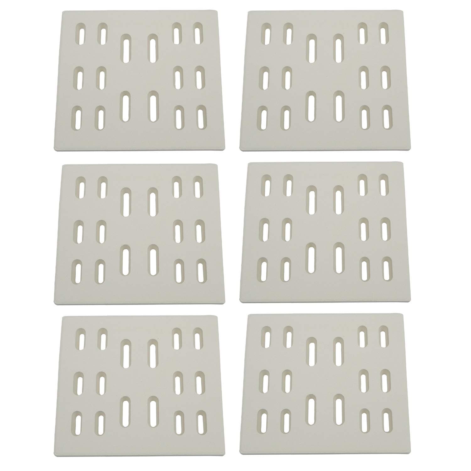 Direct Store Parts DF101 (8" x 7.25", 6pk) Replacement Ceramic Radiant Flame Tamer, Heat Plate for Bakers and Chefs, Fiesta, Grand Hall Y0005XC, Member's Mark, SAMS & Turbo Gas Grill Models