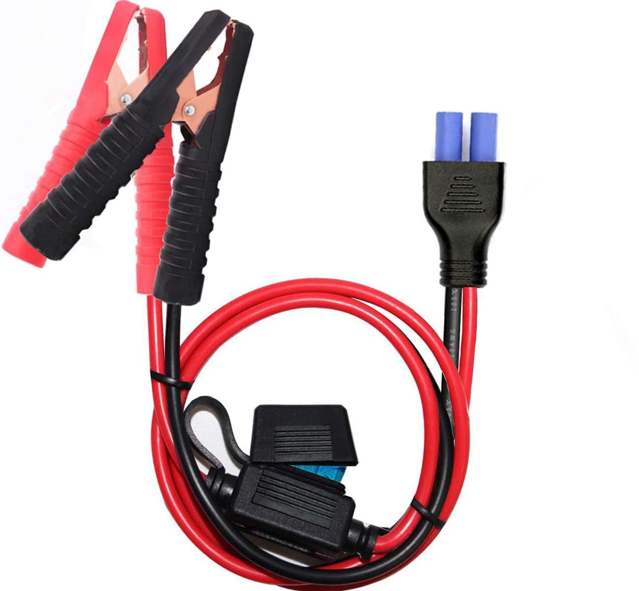 YETOR10AWG Alligator Clips,SAE Quick Release Adapter to Alligator Clips with 2FT,SAE Clip Connectors Extension Charging Cable for Cars Motorcycles