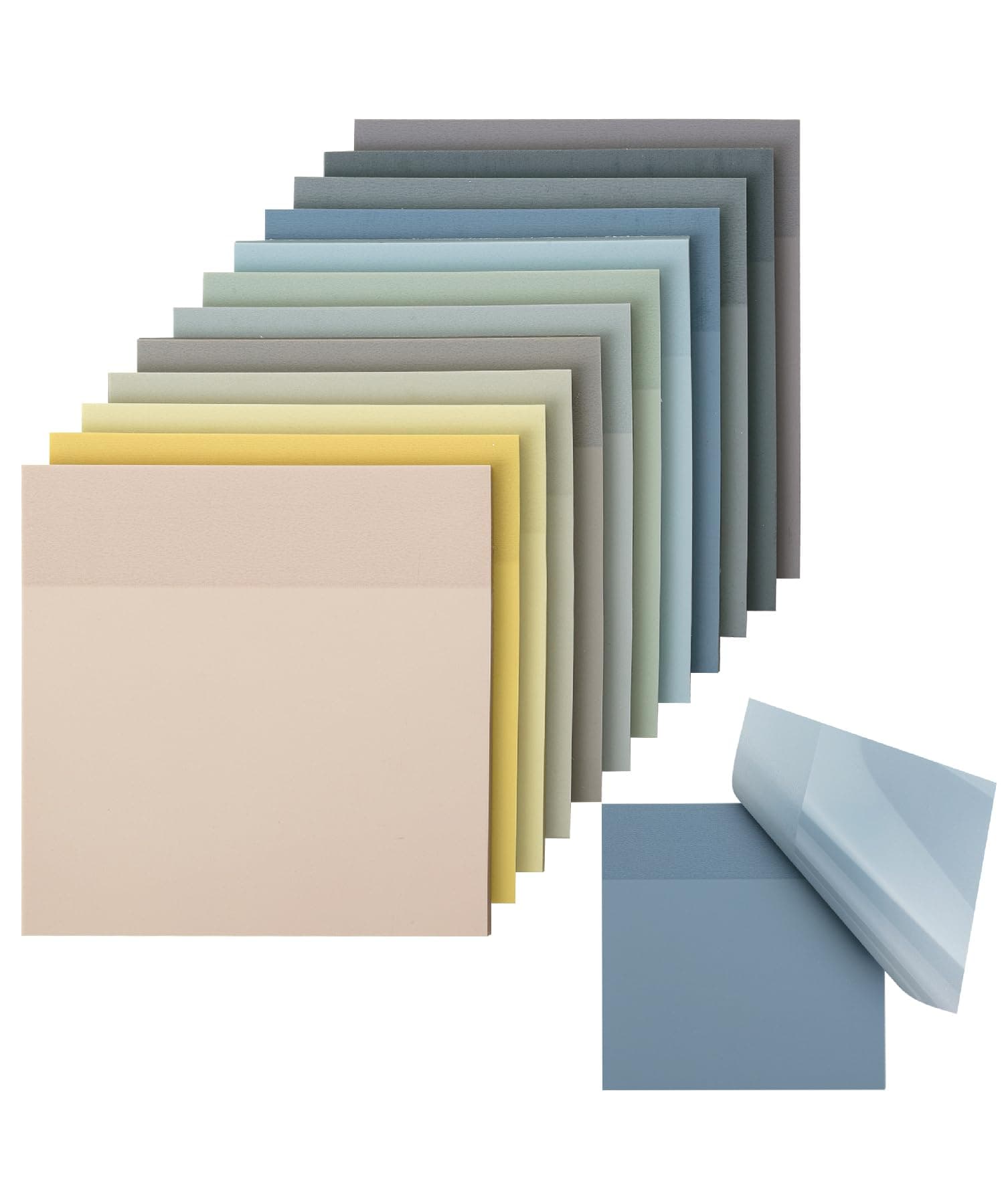 Mr. Pen- Transparent Sticky Notes, 3"x3", Neutral Tones, 12 Pads, 600 Sheets, See Through, Bulk, Translucent, Clear