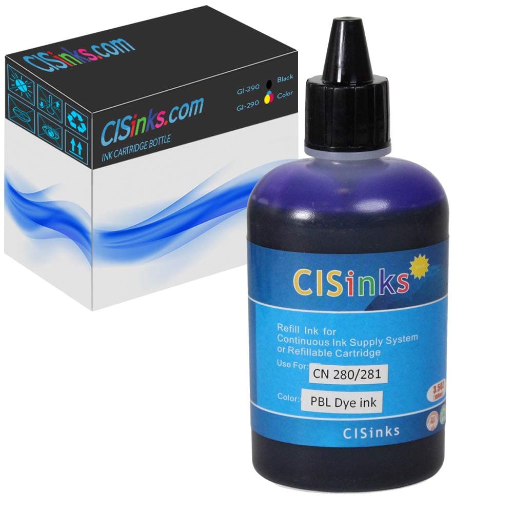Photo Blue 100mL Refill Ink Bottle Compatible for PGI-280 / CLI-281 XL PIXMA TS9120 TS8120 TS8220