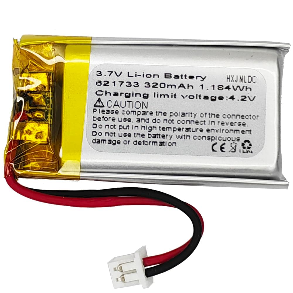 DC 3.7V 320mAh 621733 Rechargeable Lithium Polymer Battery