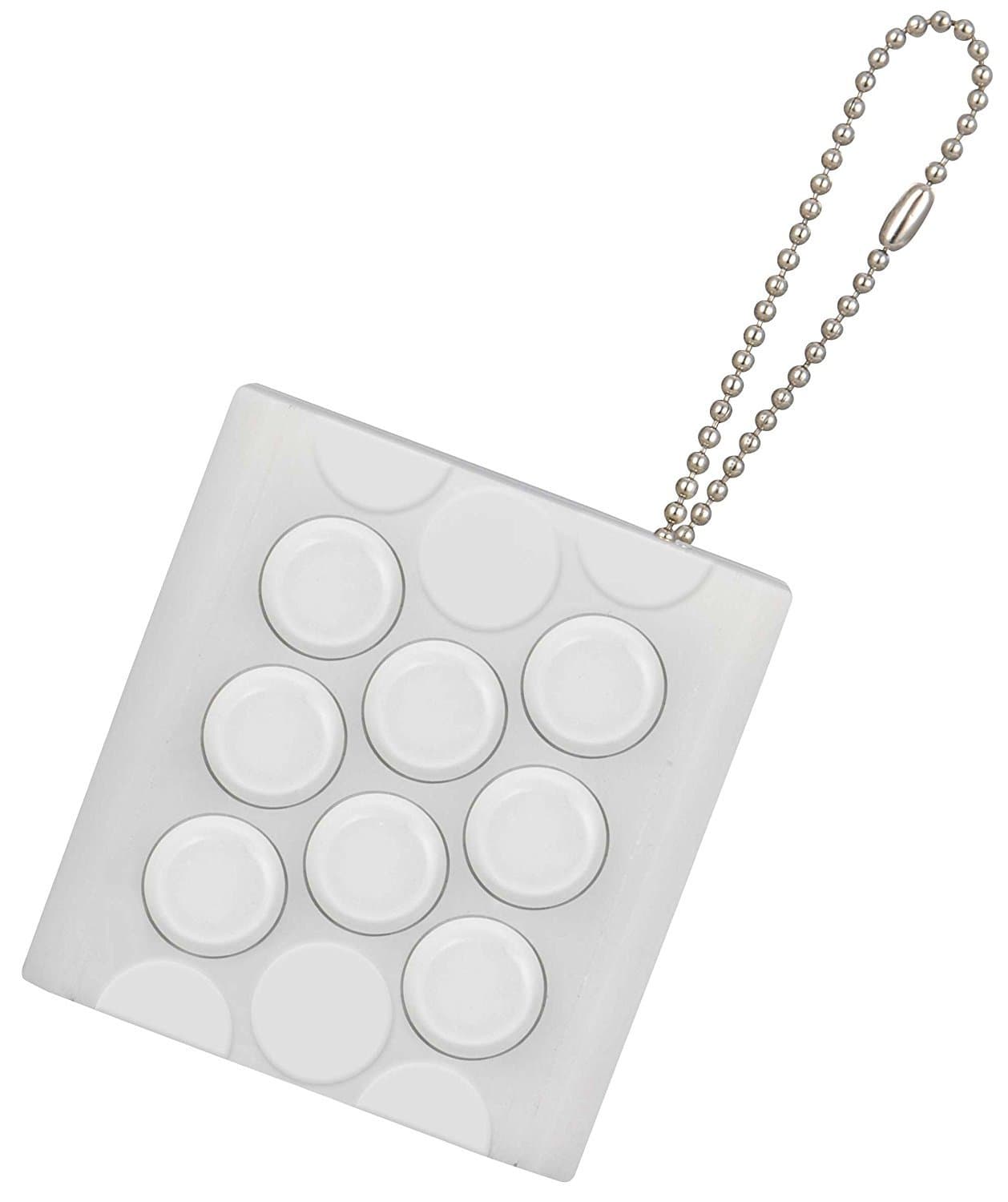 Junyee White Mugen Puti Puchi Bubble Pop Keychain Air Electronic Bubble Wrap Keyring Infinite Anti Stress Squeeze Toy