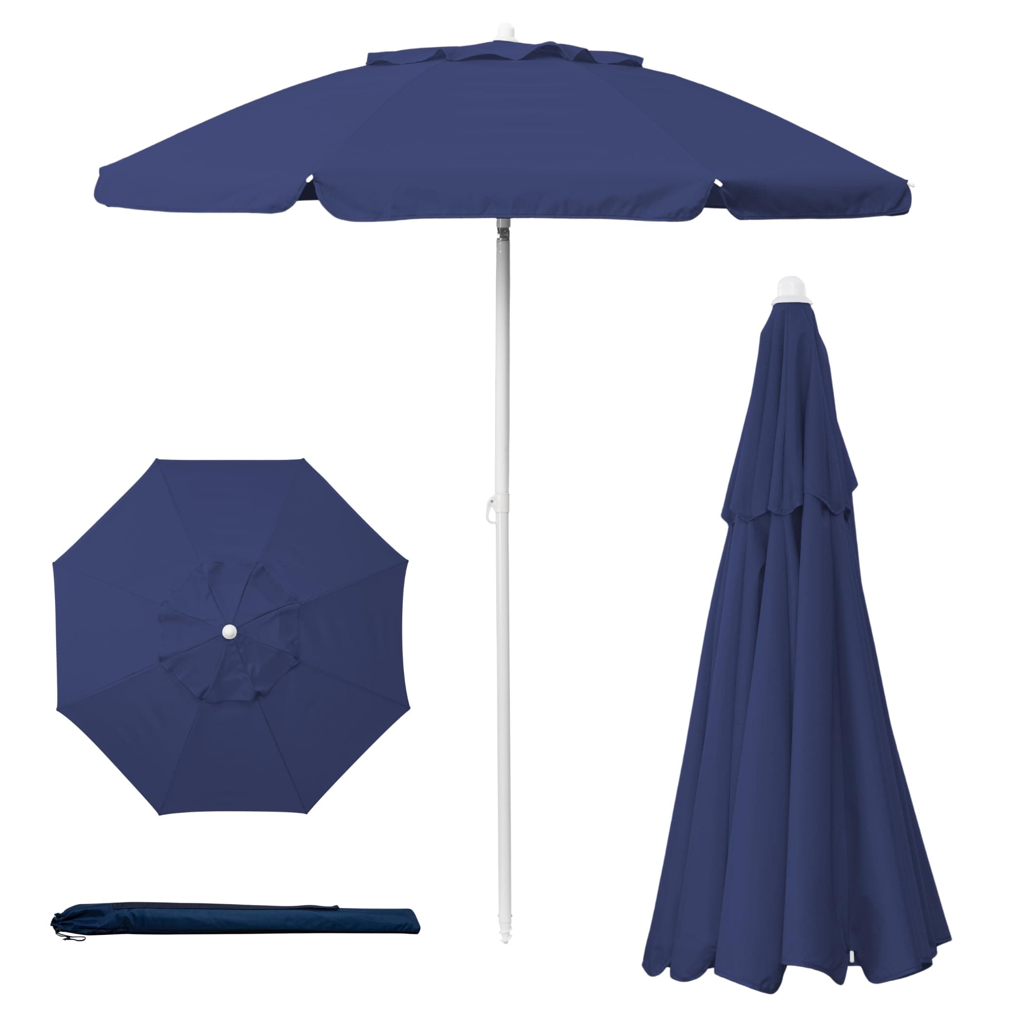 Outdoor Canopy Sunshade Beach Umbrella 5.5' - Beach Chair Umbrella