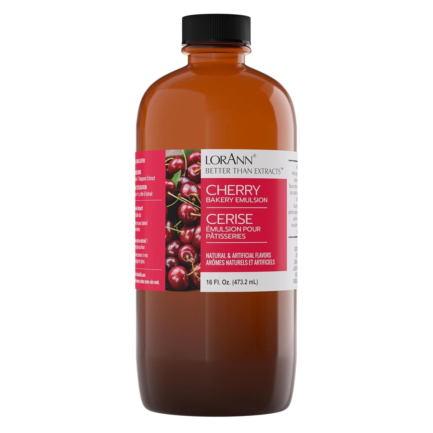 LorAnn Oils Cherry Bakery Emulsion: Authentic Flavor, Perfect for Enhancing Fruit Undertones in Baked Goods, Gluten-Free, Keto-Friendly, Extract Alternative Essential for Your Kitchen, 16 Oz