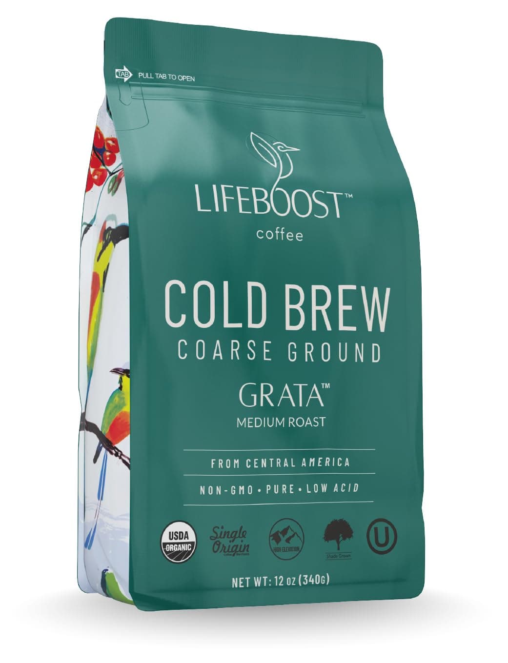 - Lifeboost Low Acid Cold Brew Coffee – Organic Coarse Ground Medium Roast for Cold Brew – Single Origin, Non-GMO, 3rd Party Tested for Mycotoxins & Pesticides, USDA Organic – Smooth & Bold Flavor – 12 oz Bag