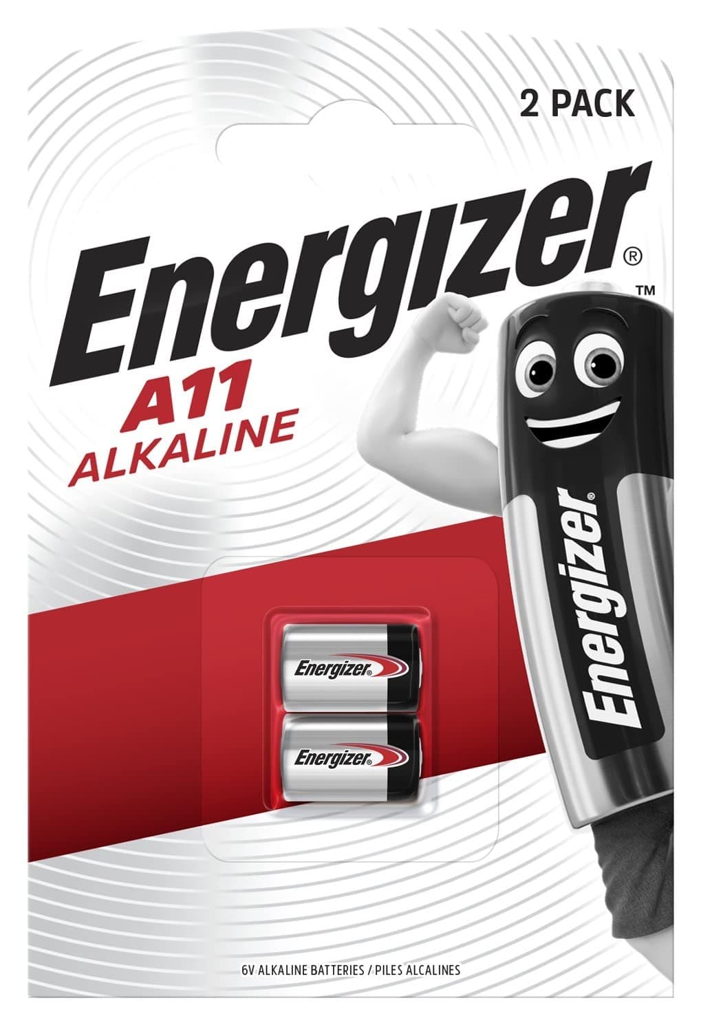 Energizer Special E11A (L1016 Alkaline Battery, 6 V, Pack of 2)