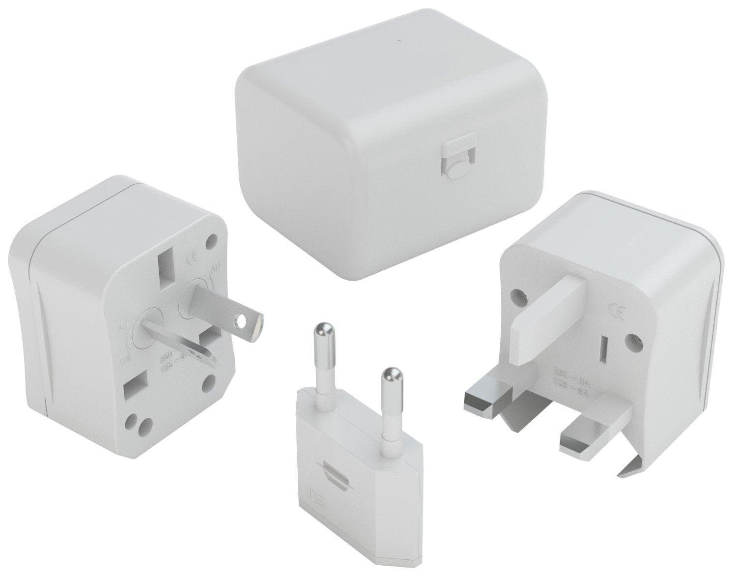 CKITZE BA-679 Universal 4-in-1 Travel Plug Adapter Type A, Type C, Type G, Type I