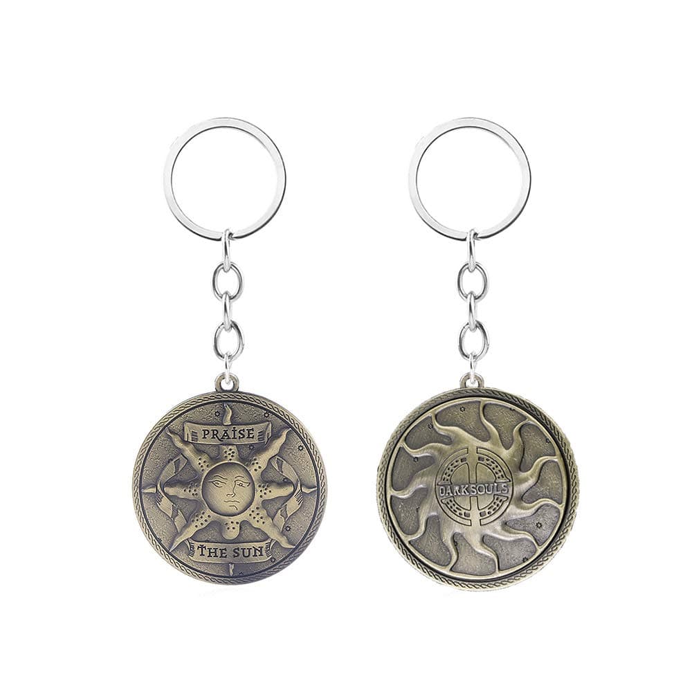 Souls LIke Inspired Praise The Sun Keychain