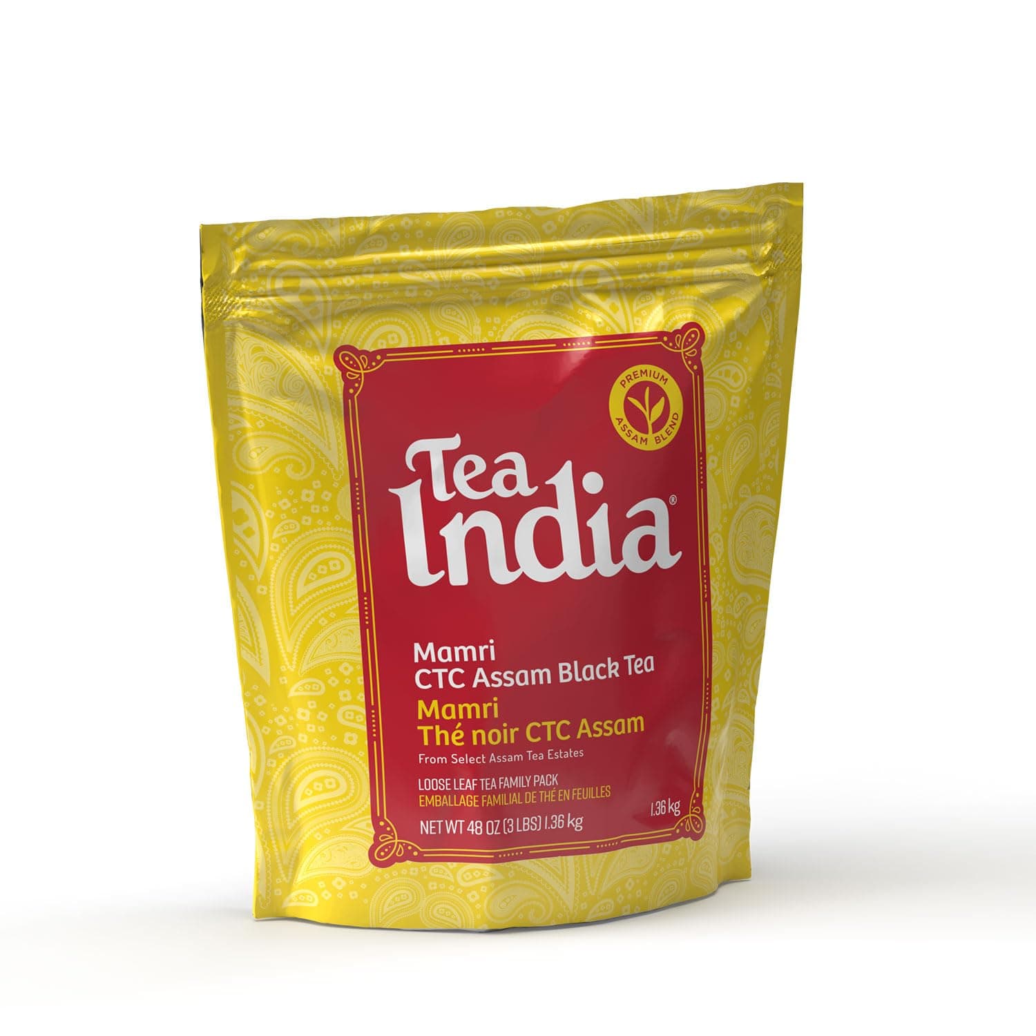 CTC Assam Loose Leaf Black Tea Strong, Full-Bodied Flavorful Blend Of Premium Black Tea Made with Natural Ingredients Traditional Indian Tea Caffeinated Iced Tea Breakfast Tea 3LB
