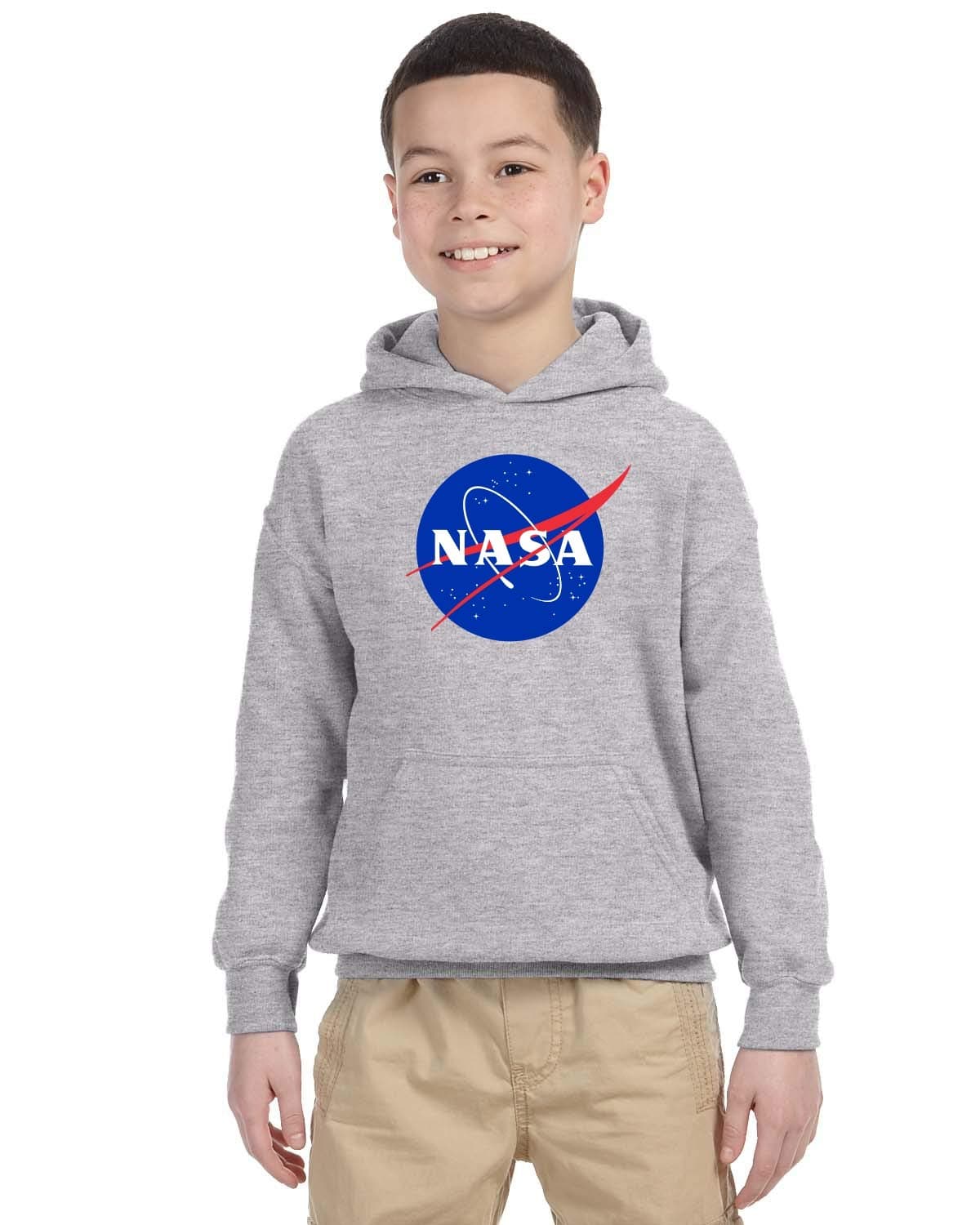 Nasa Meatball Logo Youth Hooded Sweatshirt SSpace Shuttle Rocket Science Geek