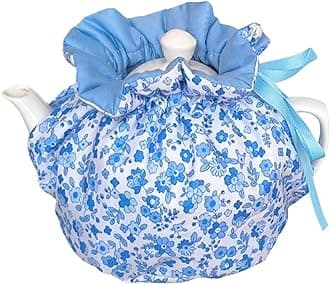 Tea Cosy - Retro Floral Cotton Printed Tea Cosy, Kitchen Tea Pot Dust Cover, Breakfast Warmer, Insulation and Keep Warm,Color#12