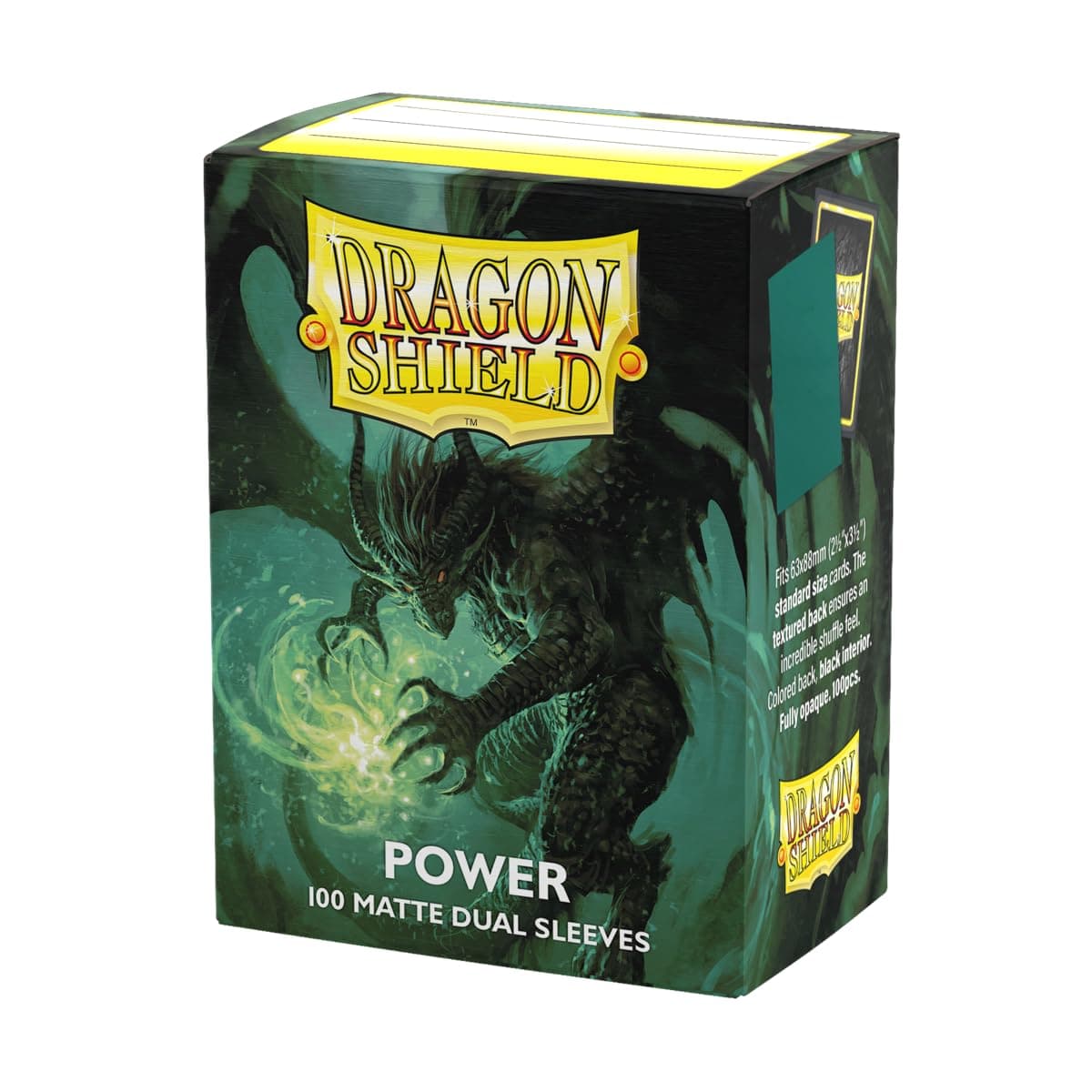 Sleeves - Dragon Shield - Box 100 - Standard Size Dual Matte Metallic Green (Power)
