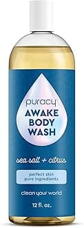 Puracy Body Wash - Natural Body Wash for Women, Men, Kids - Pure Plant Ingredients, Moisturizing Shower Gel, Body Soap for Dry Sensitive Skin, Gently Scented (Citrus Sea Salt, 12 oz/355 ml