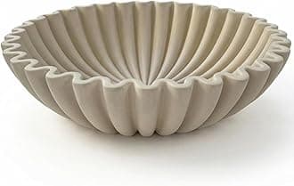 OAKOA Concrete Decorative Bowl - Organic Modern Home Decor Bowl - Decorative Objects - Cement Fruit Bowl - Modern Organic Home Decor