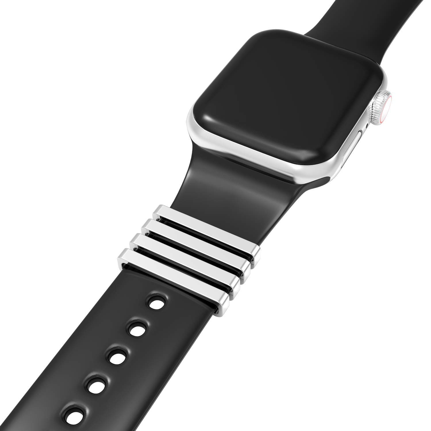 Callancity 4pcs/Sets Watch Band Charms Decorative Ring Loops Compatible for Smart Watch Band Series 7/6/5/4/3