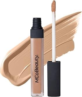 MCoBeauty Brighten and Perfect Cream Concealer 1 Medium Natural Beige - Under Eye Concealer Dark Circles Color Corrector for Women - Hydrating Medium Coverage, Vitamin E Hyaluronic Acid Aloe Vera