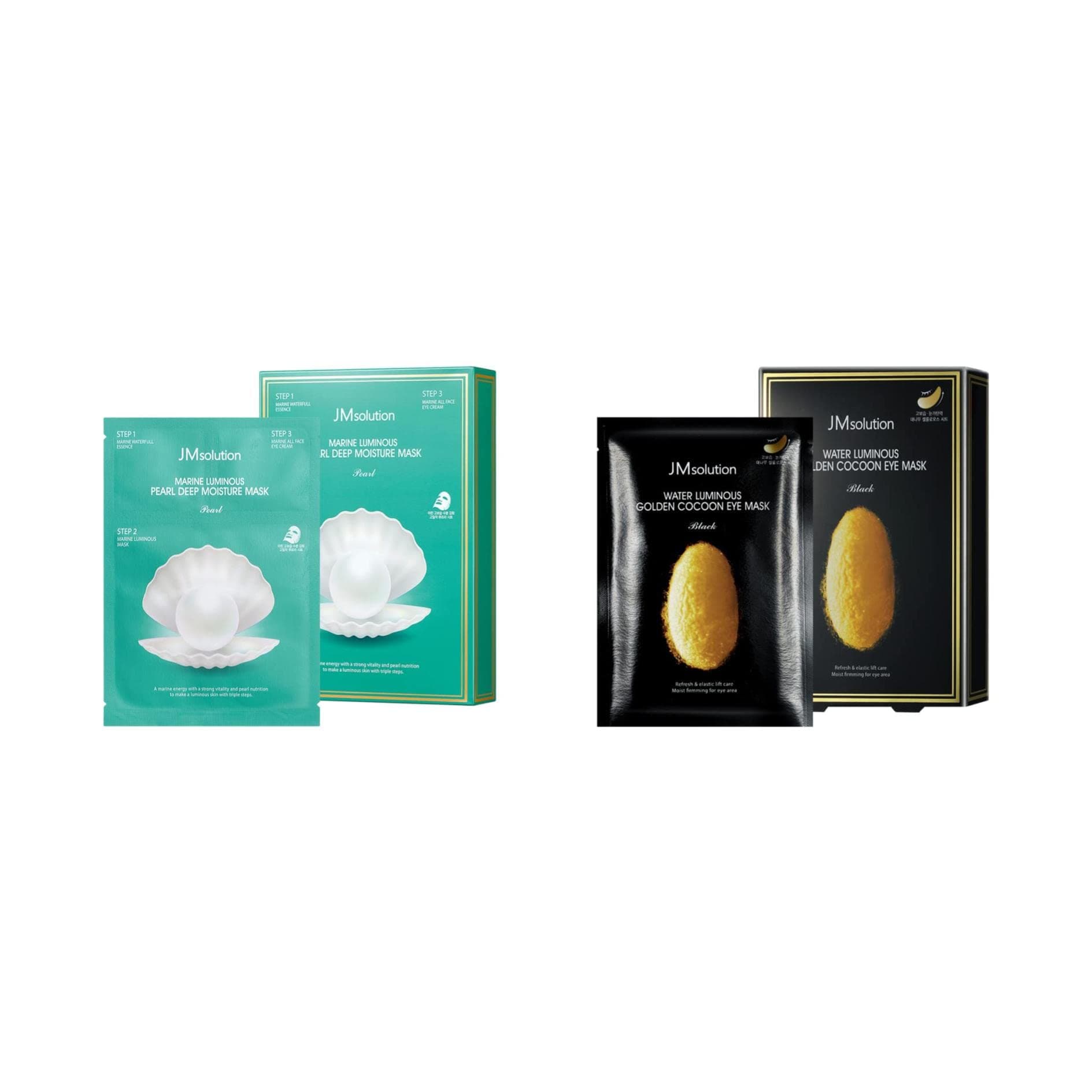 JMsolution 3 step moisture care mask with Golden Cocoon Eye Mask