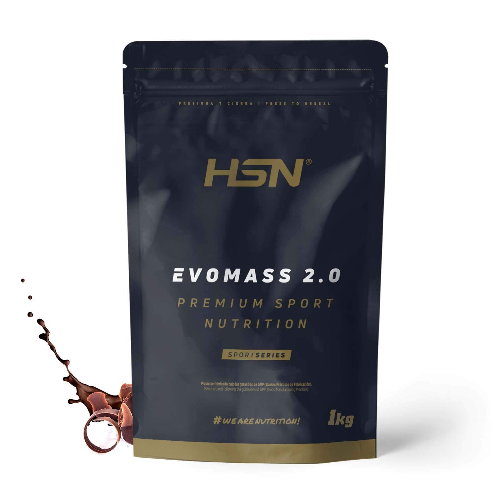 HSN Mass Gainer |EVOMASS 2.0-1 KG | High Protein Content | Ideal for Bulking | Less Sugar | Protein From Grass Fed Cows | Non GMO (Chocolate)