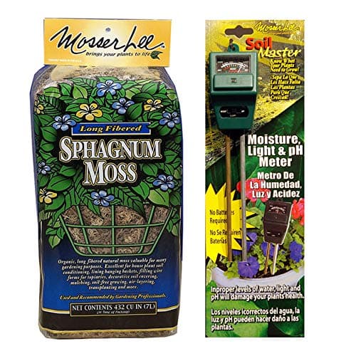 Mosser Lee ML8010 Sphagnum Moss 432 cu. in + Moisture, Light and pH Meter