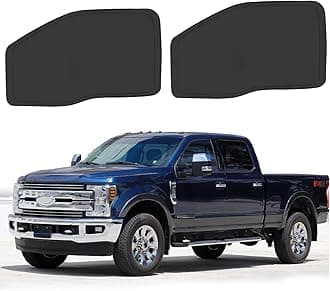 ULROLIT Front Side Window Sun Shade for 2017-2022 Fo-rd F250 F350 Super Duty Accessories 2Dr 4Dr Pickup, Foldable Window Sunshade Sun Visor Protector, Side Window Shades Sun Shield Blocks UV Rays Heat