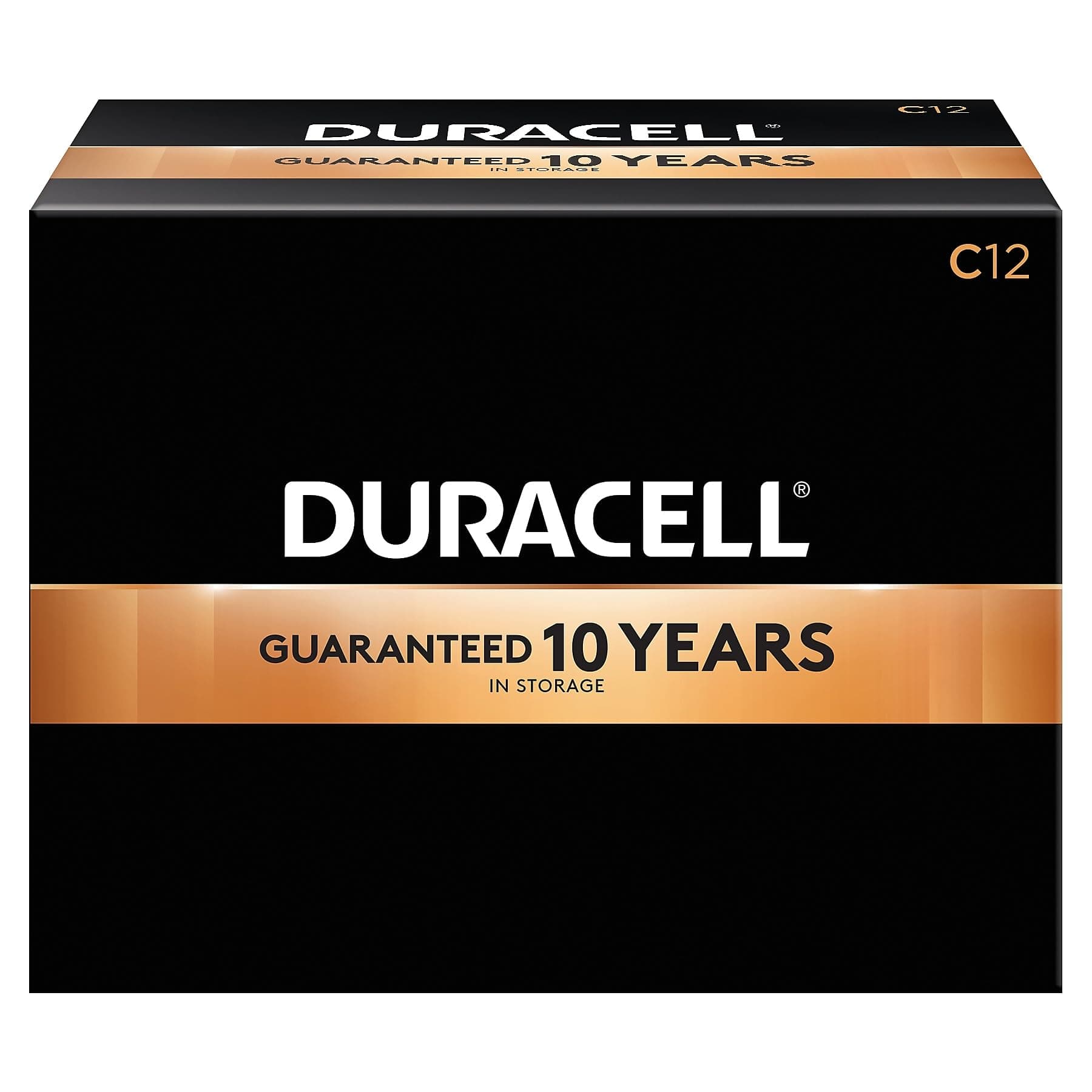 Duracell - CopperTop C Alkaline Batteries with recloseable package - long lasting, all-purpose C battery for household and business - Pack of 12