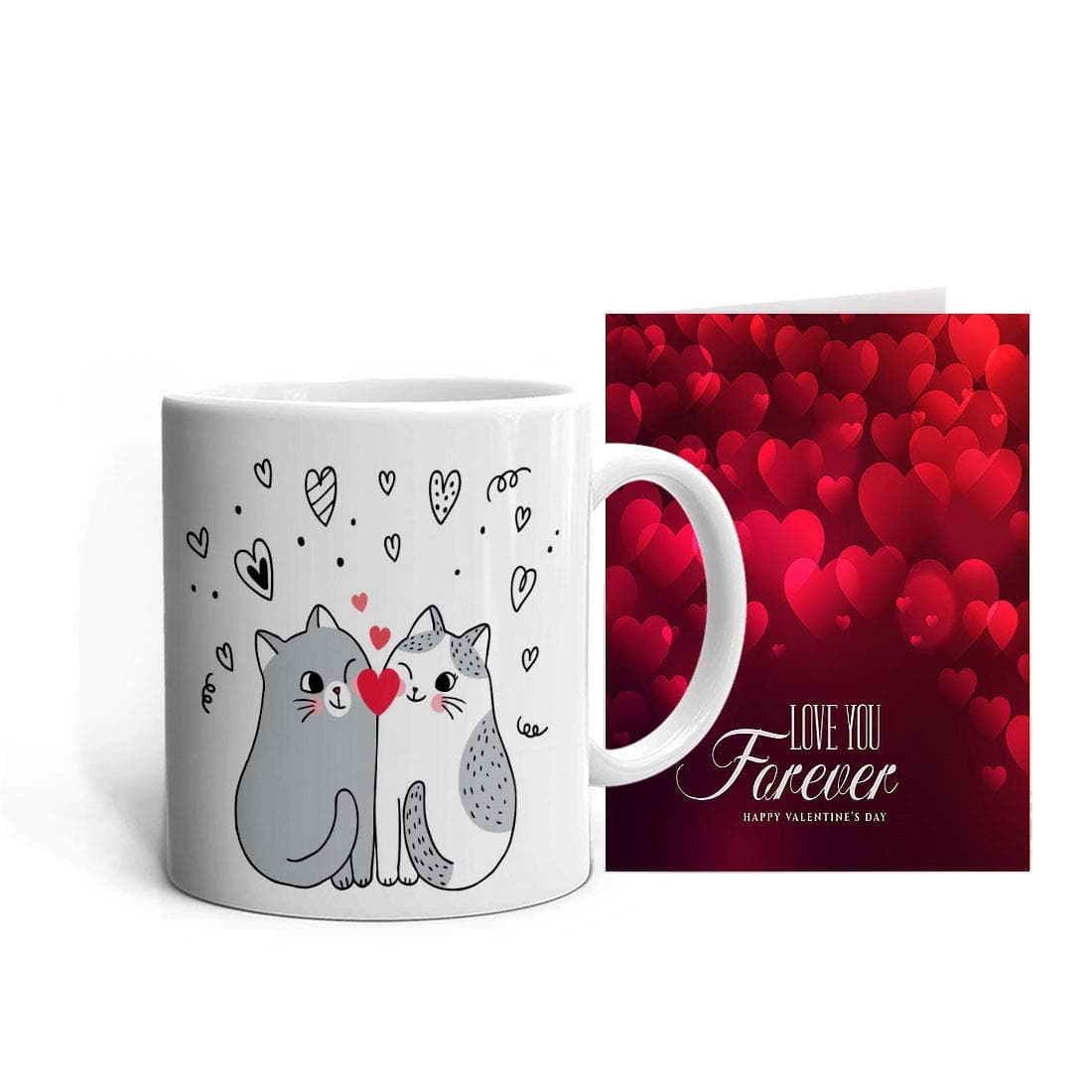Khakee Love Theme for Valentine Day Gift Printed Coffee Mug(330ml)-with Greeting Card-Valentine Gifts for Husband Wife Girlfriend Boyfriend Hubby Wifey Friend (C+love20-053A)