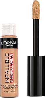 L'Oreal Paris Makeup Infallible Full Wear Waterproof Matte Concealer, Full Coverage, Caramel, 0.33 fl. oz.