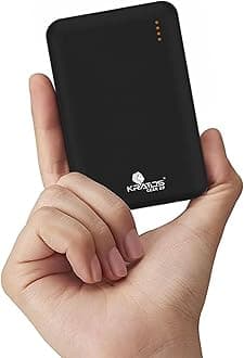 Kratos Ultra Slim & Compact PowerBank 10000 mAh, 22.5W Fast Charging with USB A & Type C Connector, Compatible with Smartphones, Headsets, Smartwatch and Other Gadgets, BIS Certified Power Bank, Black