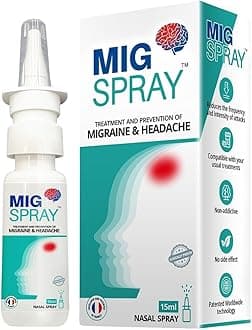Migraine Relief Nasal Spray 15ml | Fast-Acting Migraine & Sinus Headache Medicine | Natural Plant Extract Formula | Drug-Free, Non-Drowsy Daily Prevention Treatment | Safe for Men, Women & Kids | European Developed