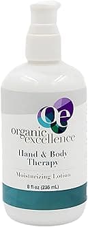 Organic Excellence Hand and Body Therapy All Natural Body Lotion for Women Men Kids - Organic Body Lotion For Dry Skin Rich, Natural Moisturizer For Daily Use, Unscented, Made in USA with Shea Butter