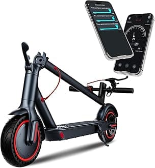 Electric Scooter for Adults, 500W Motor 21MPH 28Mi Range, 8.5-inch Solid Tires, Cruise Control, APP, Portable Folding, UL-2272 Certified,Dual-Brake System.