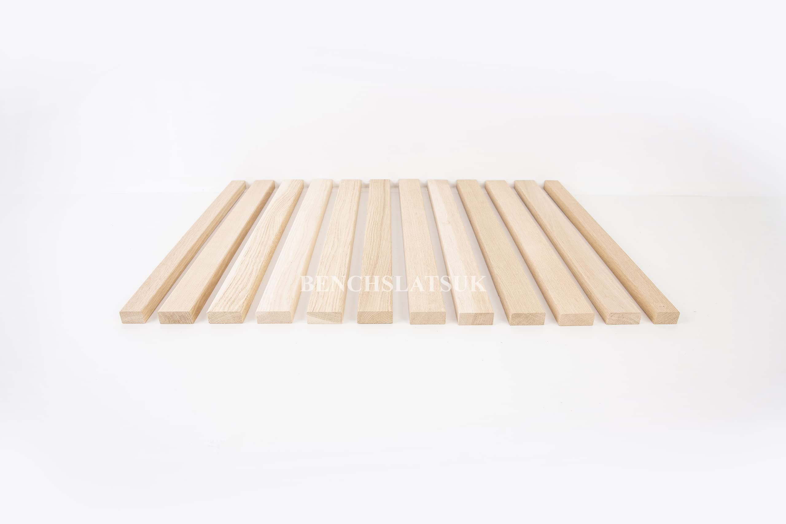 12 Solid Oak Hardwood Garden Bench Slats Combinations 610mm (2ft) 1 Seater