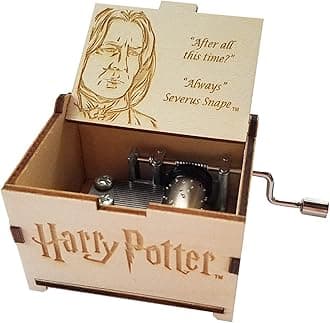 TheLaser'sEdge, Harry Potter Mini Music Box with Movies Hedwig's Theme, Gifts for Women, Men, Birthday, Christmas, Mother’s Day, Anniversary or Merchandise Decor - Severus Snape Always Quote
