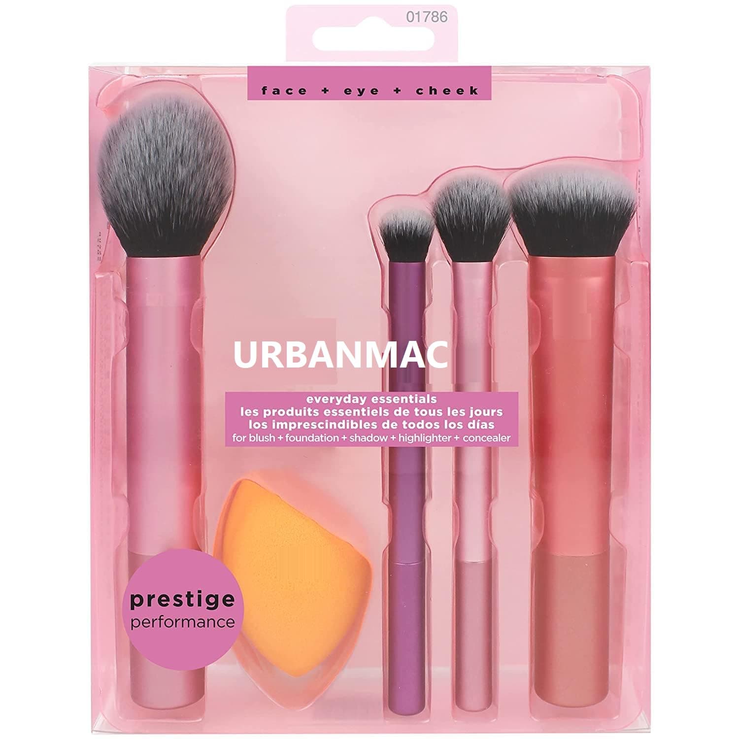 URBANMAC Artist Essentials Complete Face Makeup Brush Set for Makeup Artist I...