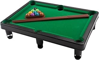 Mini Pool Table Set Portable Small Tabletop Billiards Game with 2 Sticks, 16 Balls and Triangle for Travel Party