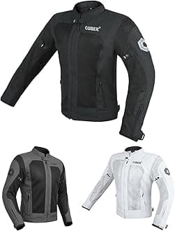 CUBER MOTORCYCLE BREATHABLE MESH JACKET MENS WITH CE ARMOR BIKERS RACING GEAR, SUMMER MOTORBIKE PROTECTIVE JACKET